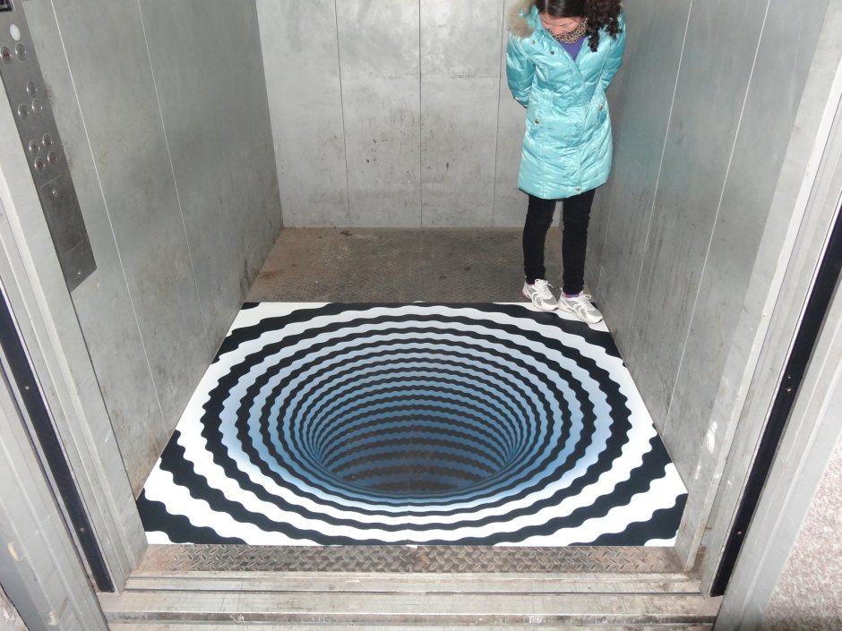 Плитка с оптической иллюзией