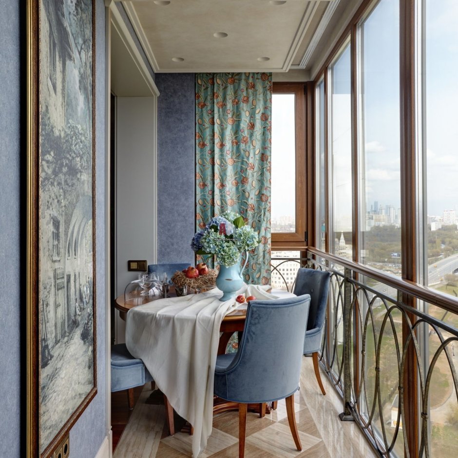 Французское панорамное остекление балкона п44