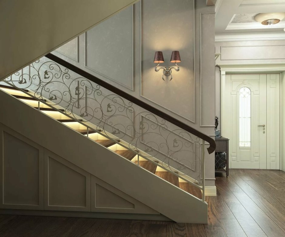 Светильники на лестничный марш в частном доме