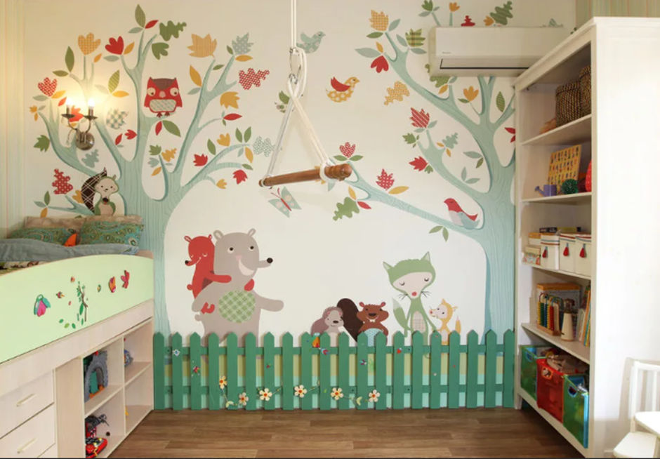 Украшение стен в детской