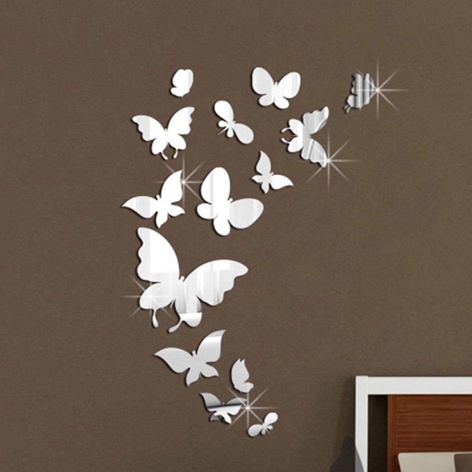 Бабочки из картона на стену