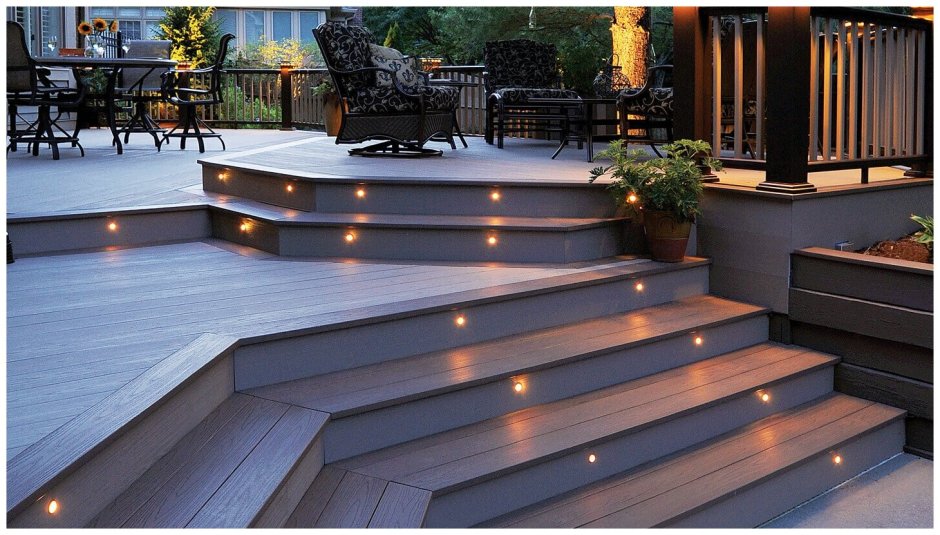 Подсветка ступеней сбоку