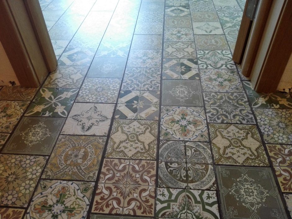 Сочетание плитки и ламината