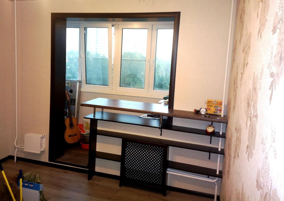 Объединение кухни с балконом в панельном доме