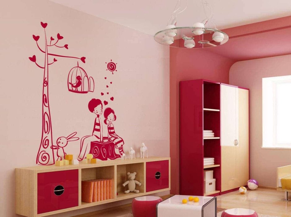 Наклейки в комнату девочки