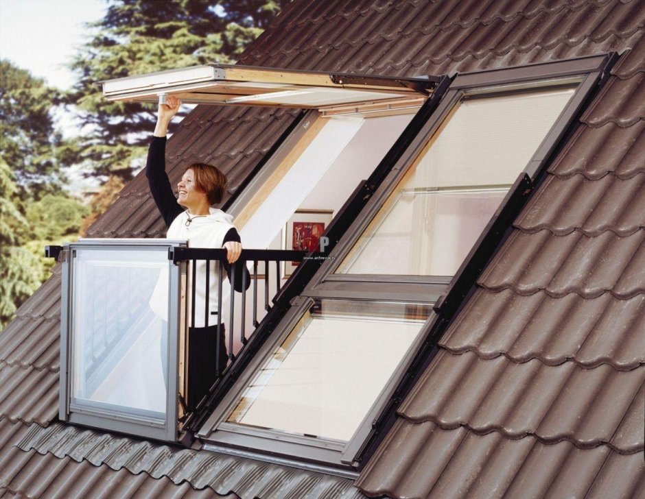 Мансардные окна балкон- Велюкс