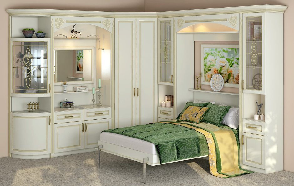 Шкаф кровать в классическом стиле