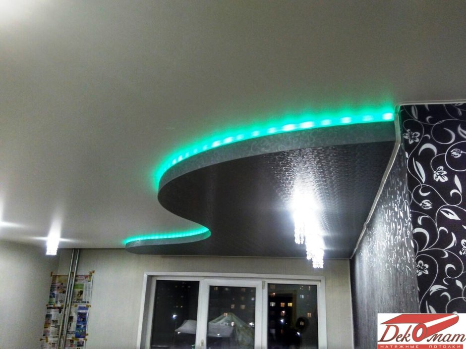 Подсветка натяжного потолка светодиодной лентой