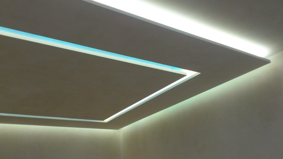 Потолки с подсветкой светодиодной из гипсокартона
