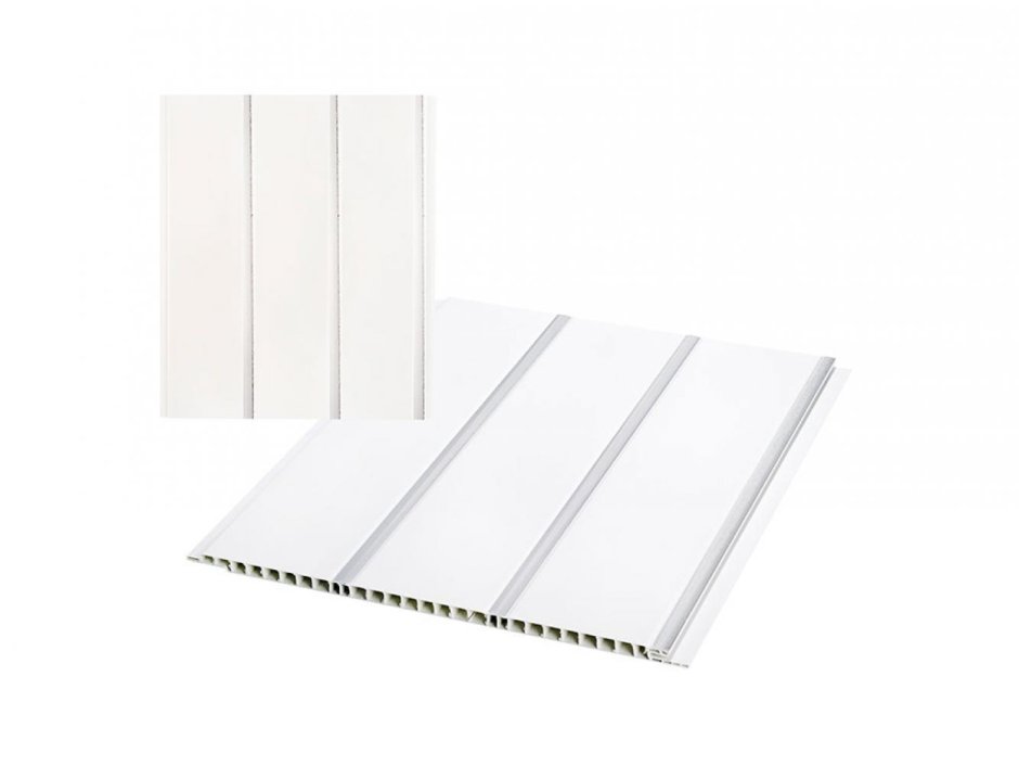 Панель ПВХ 100х3000х9 мм Nordside белая вагонка матовая