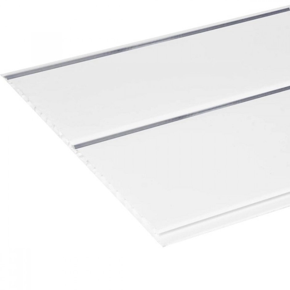 Панель ПВХ Софитто 3 полосы серебро 240 х 3000мм