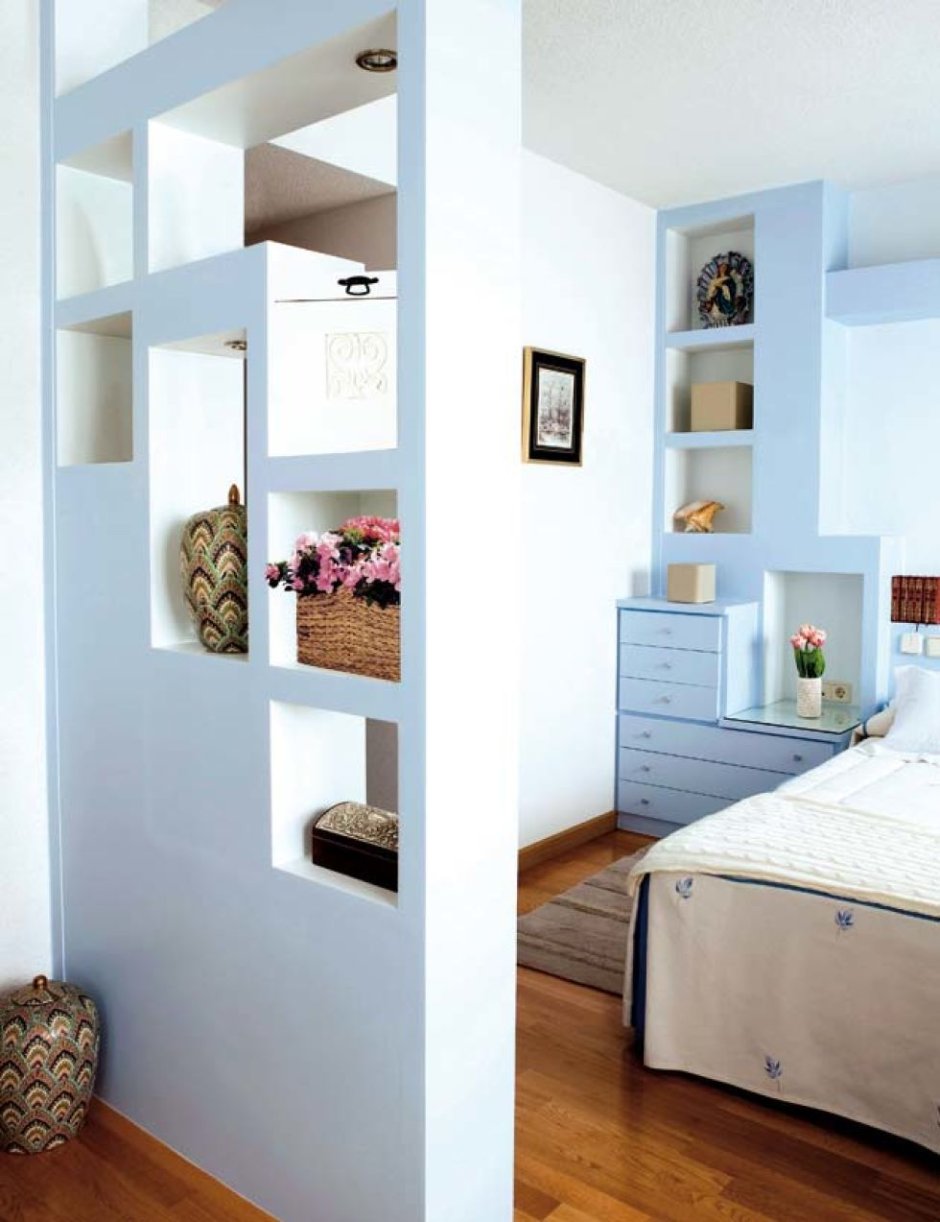 Перегородка из гипсокартона для зонирования комнаты