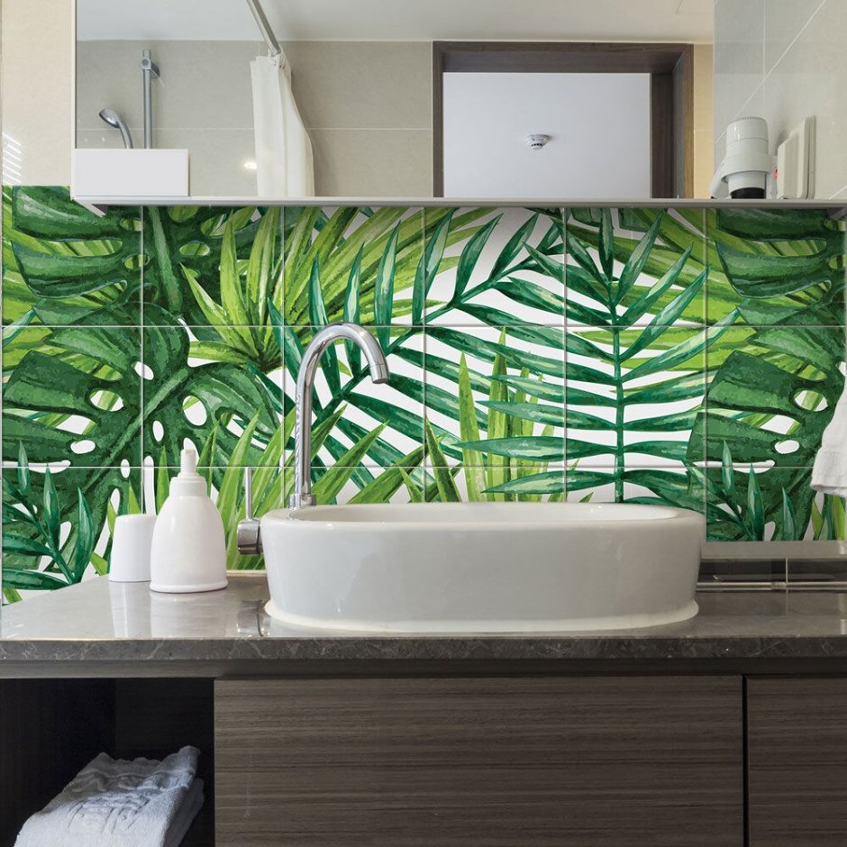 Плитка с пальмовыми листьями