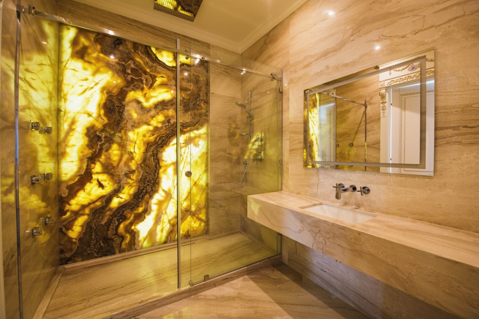 Ванная комната из оникса