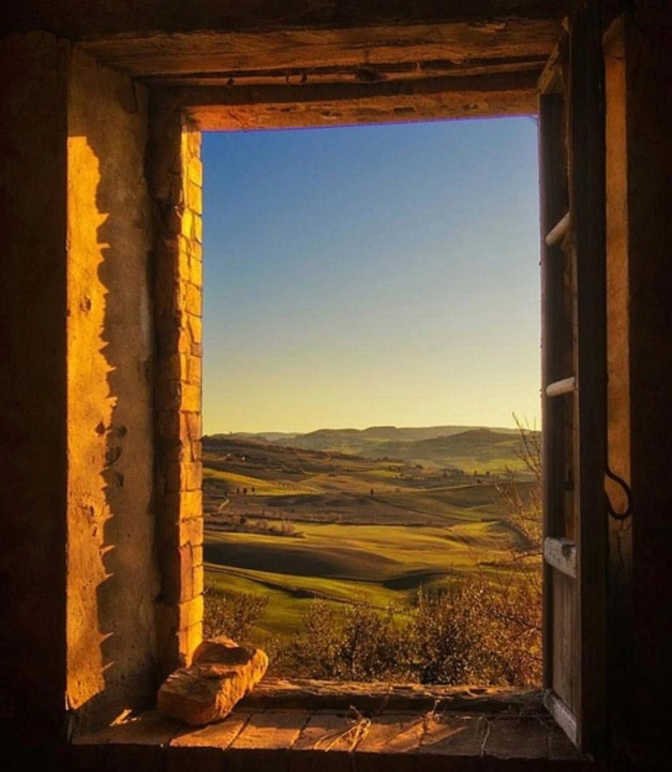 Вид из окна в деревне