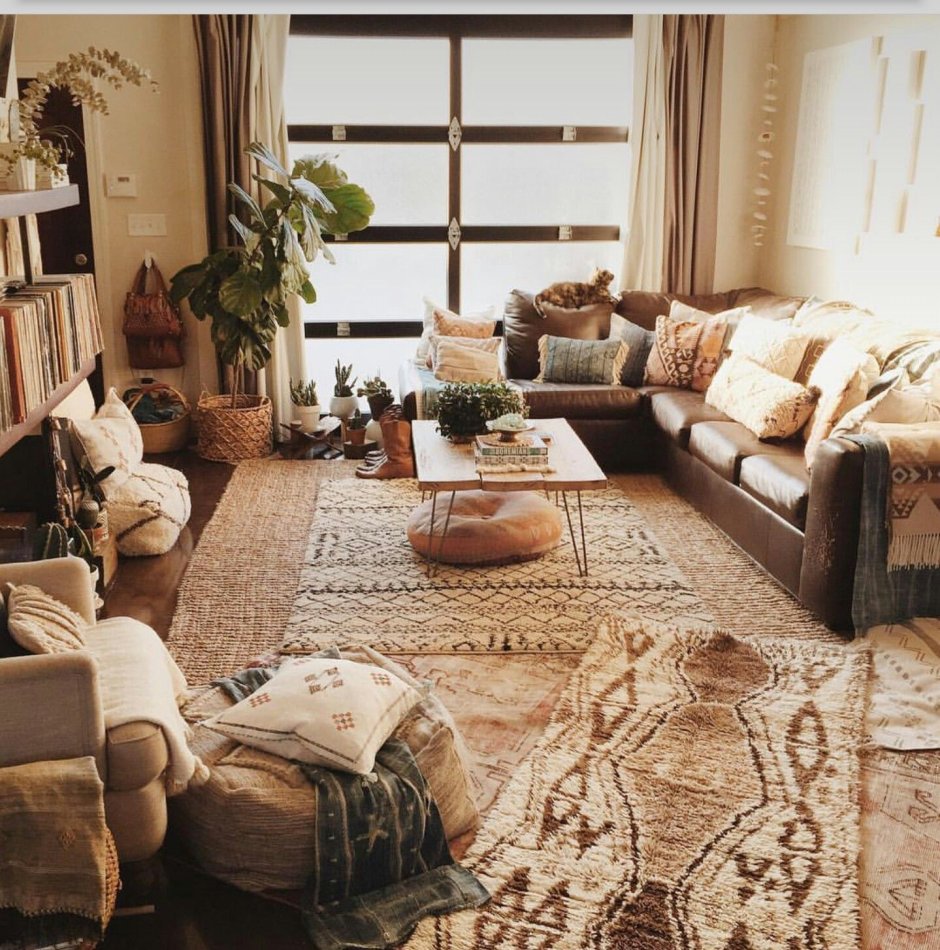 Ковры в стилп бохотв интерьере