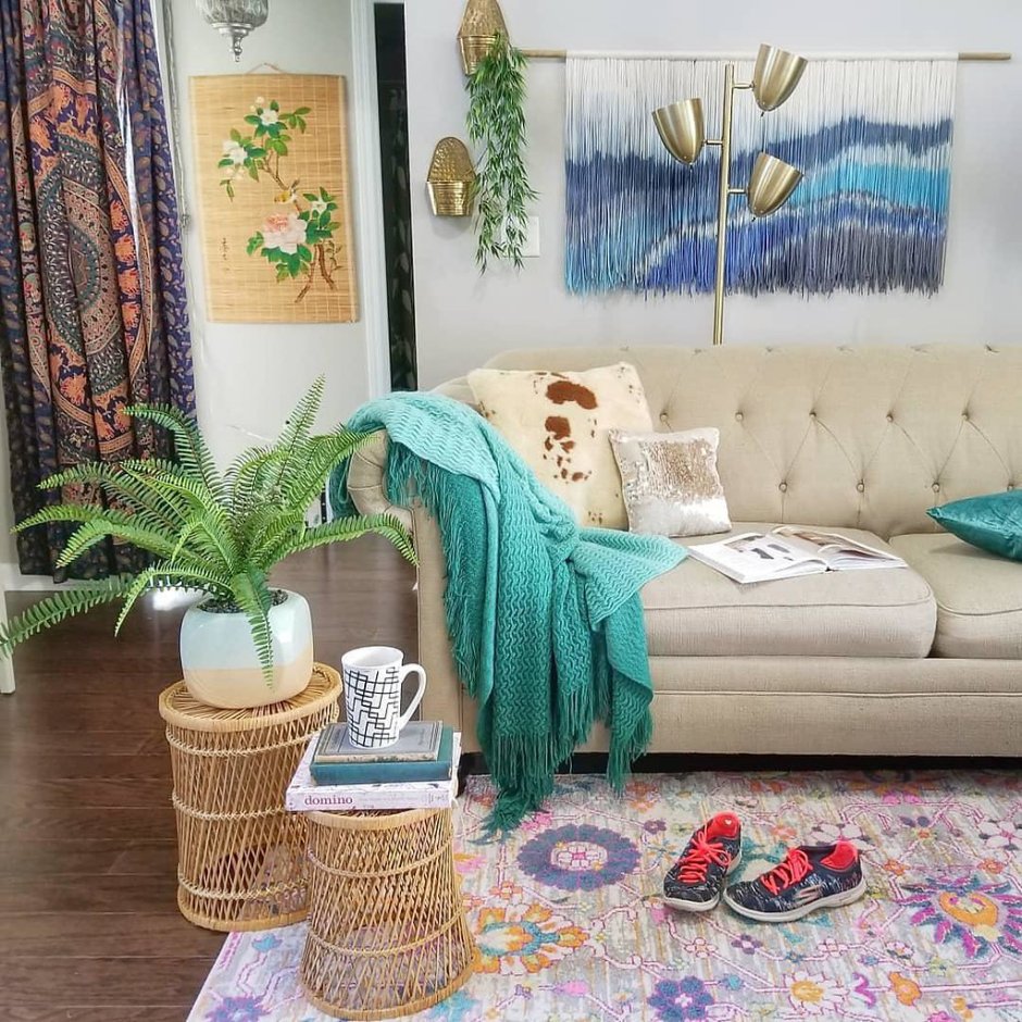 Интерьер спальни в стиле бохо Шик