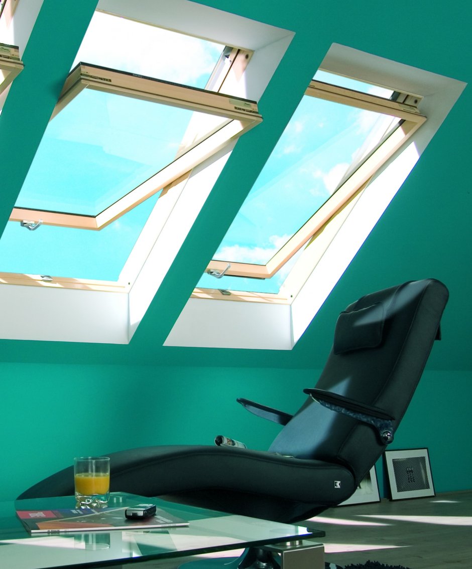 Шторы на мансарде