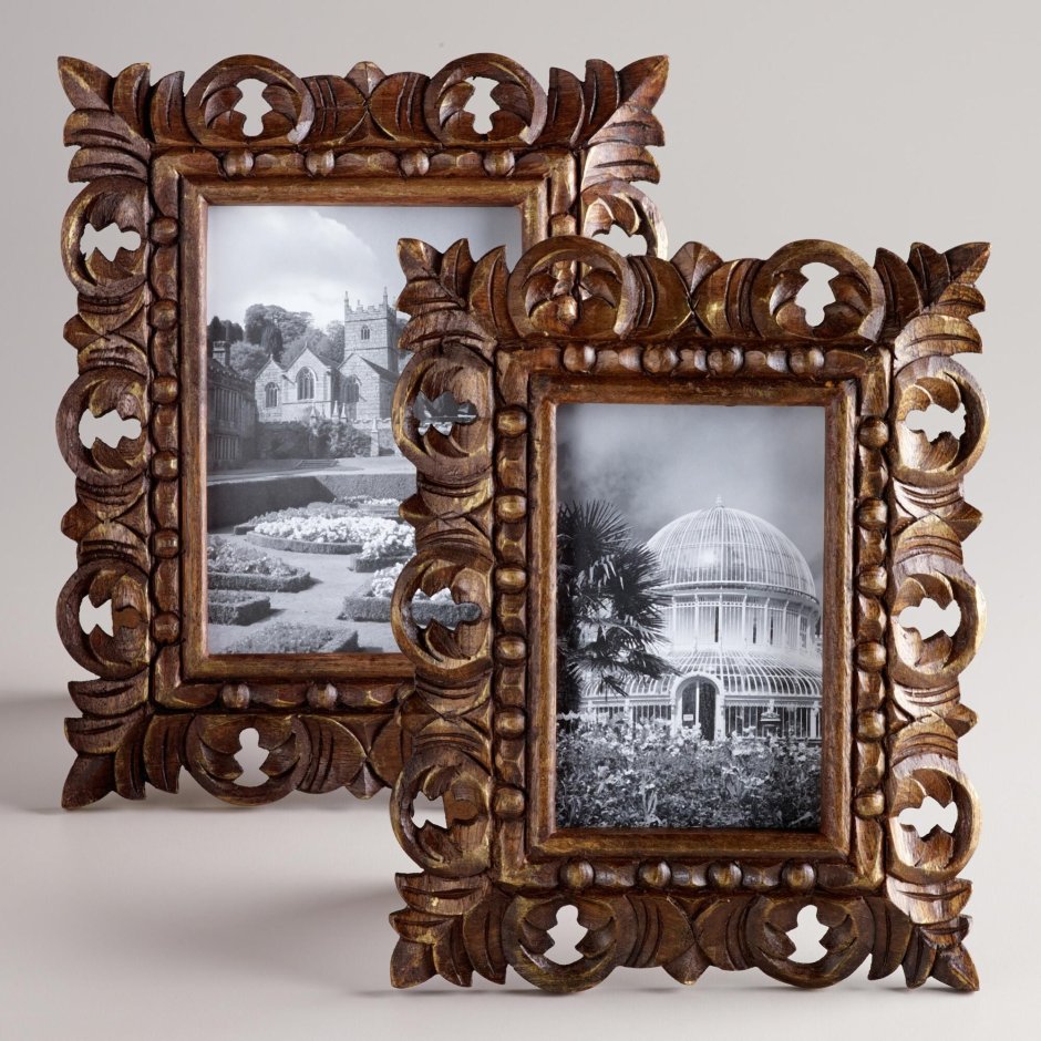 Резьба по дереву рамка для зеркала