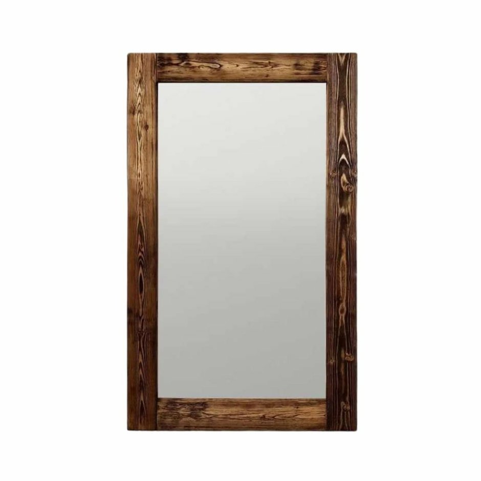 Зеркало с деревянной рамой