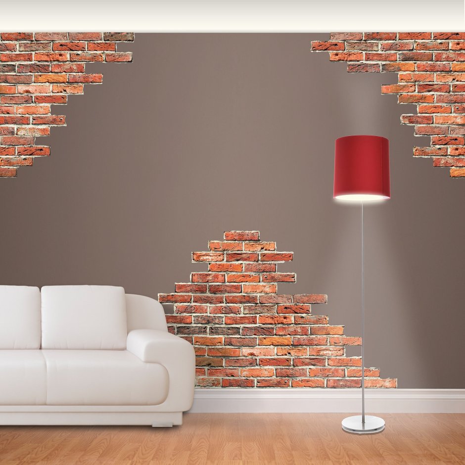 Декор кирпичики на стену