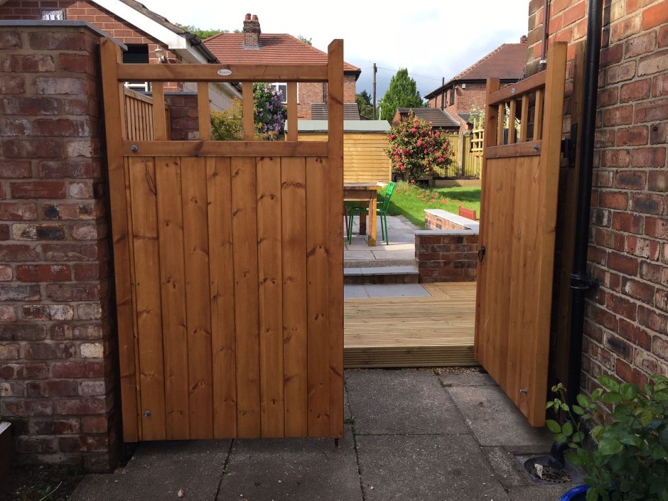 Калитка двухстворчатая деревянная