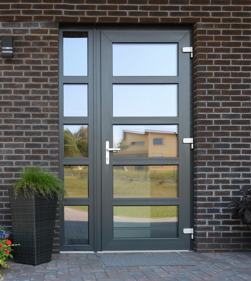 Входные пластиковые двери уличные 2х СТВ. 2000*1300мм