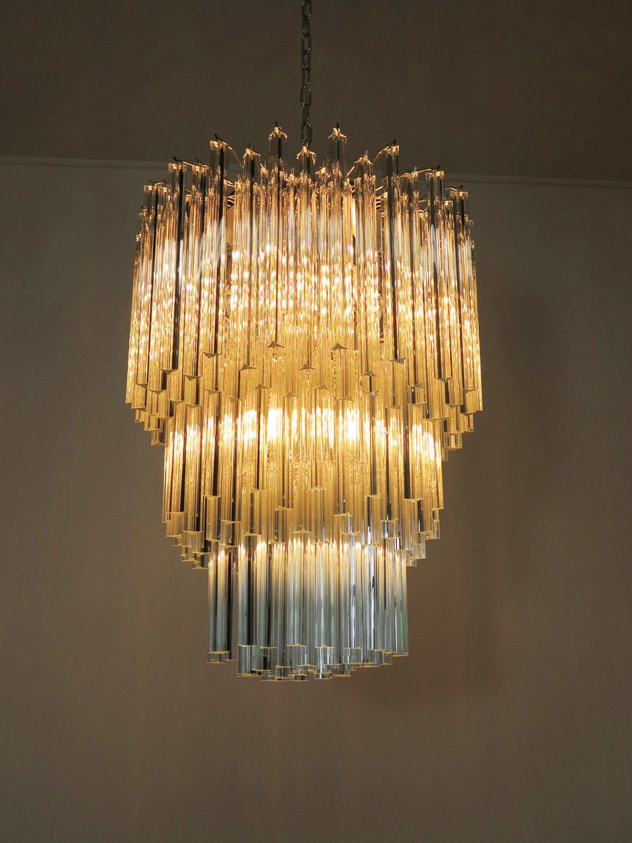 Люстра со стеклянными трубочками