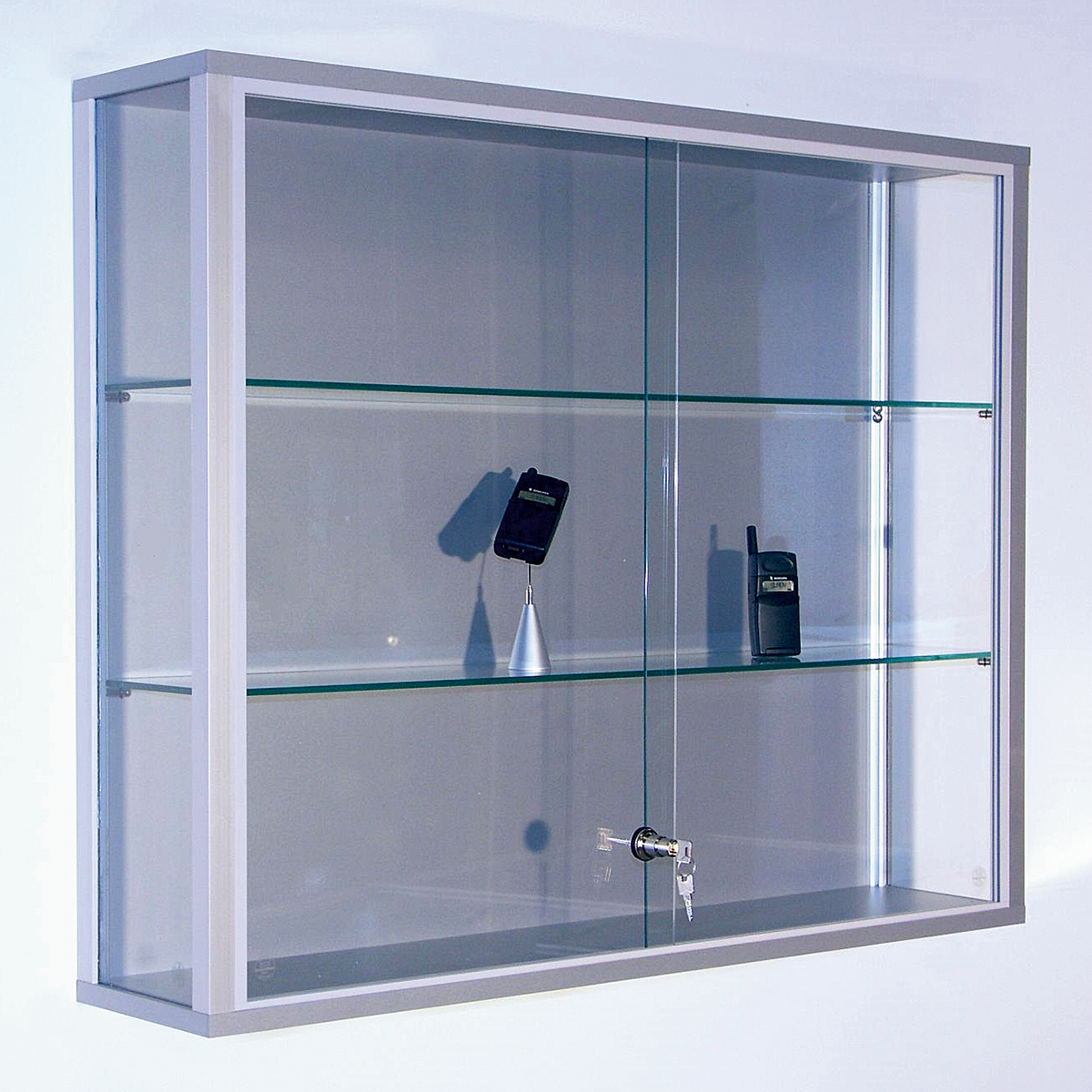 Витрина настенная ref.45 IDC. SS 603 стеклянная витрина. Витрина Glass Showcase. Шкаф витрина алюминий стекло 800мм 2000.