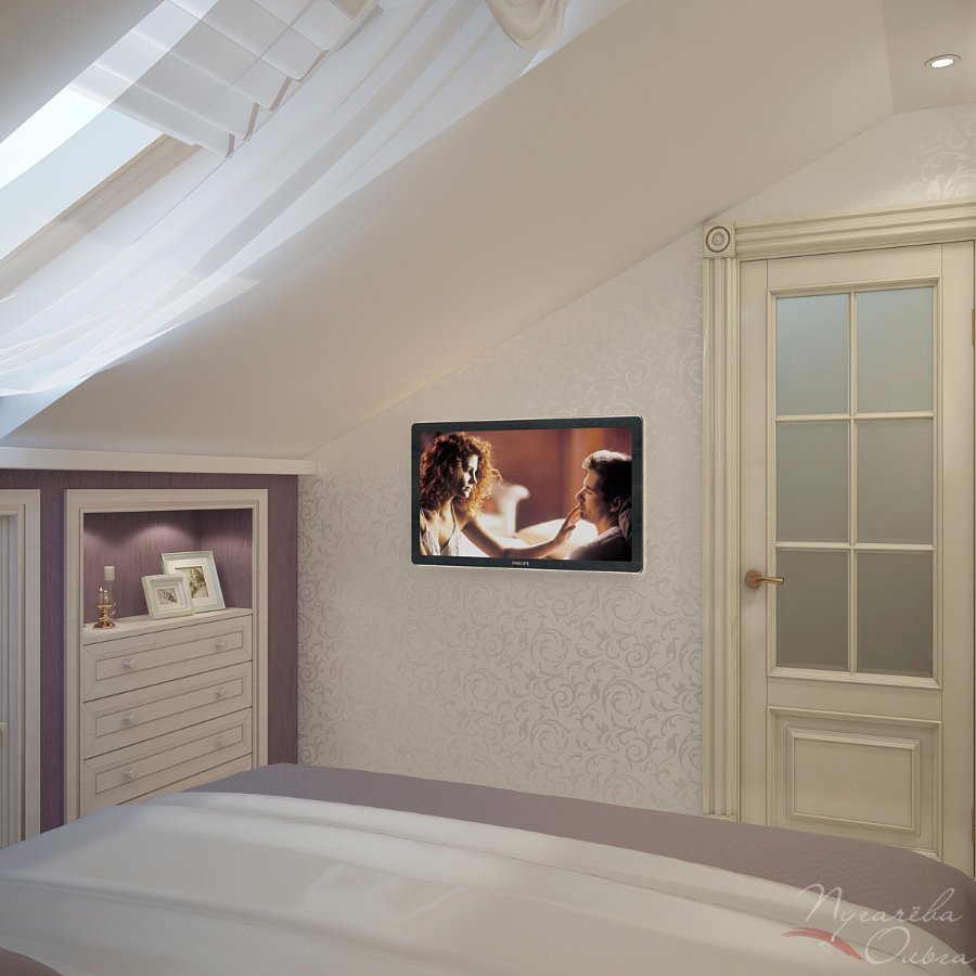 Потолочный плинтус на мансарде