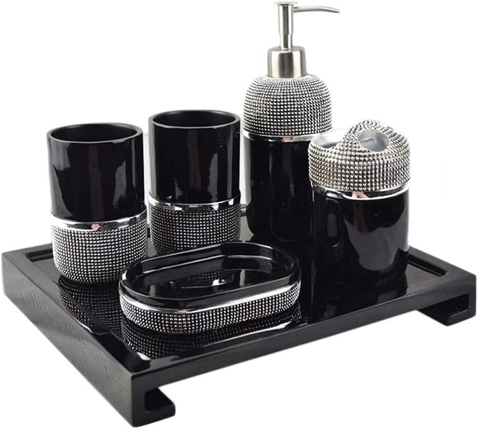 Набор в ванную комнату черный