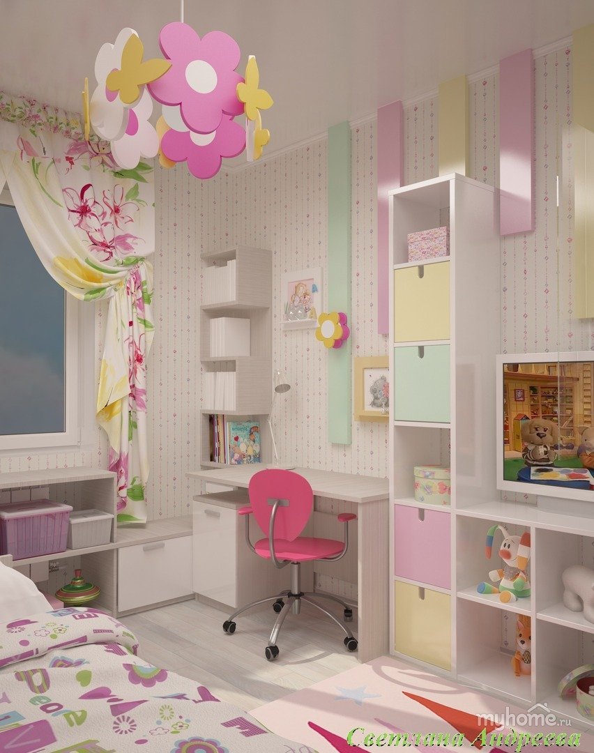 варианты ремонта детской комнаты для девочки