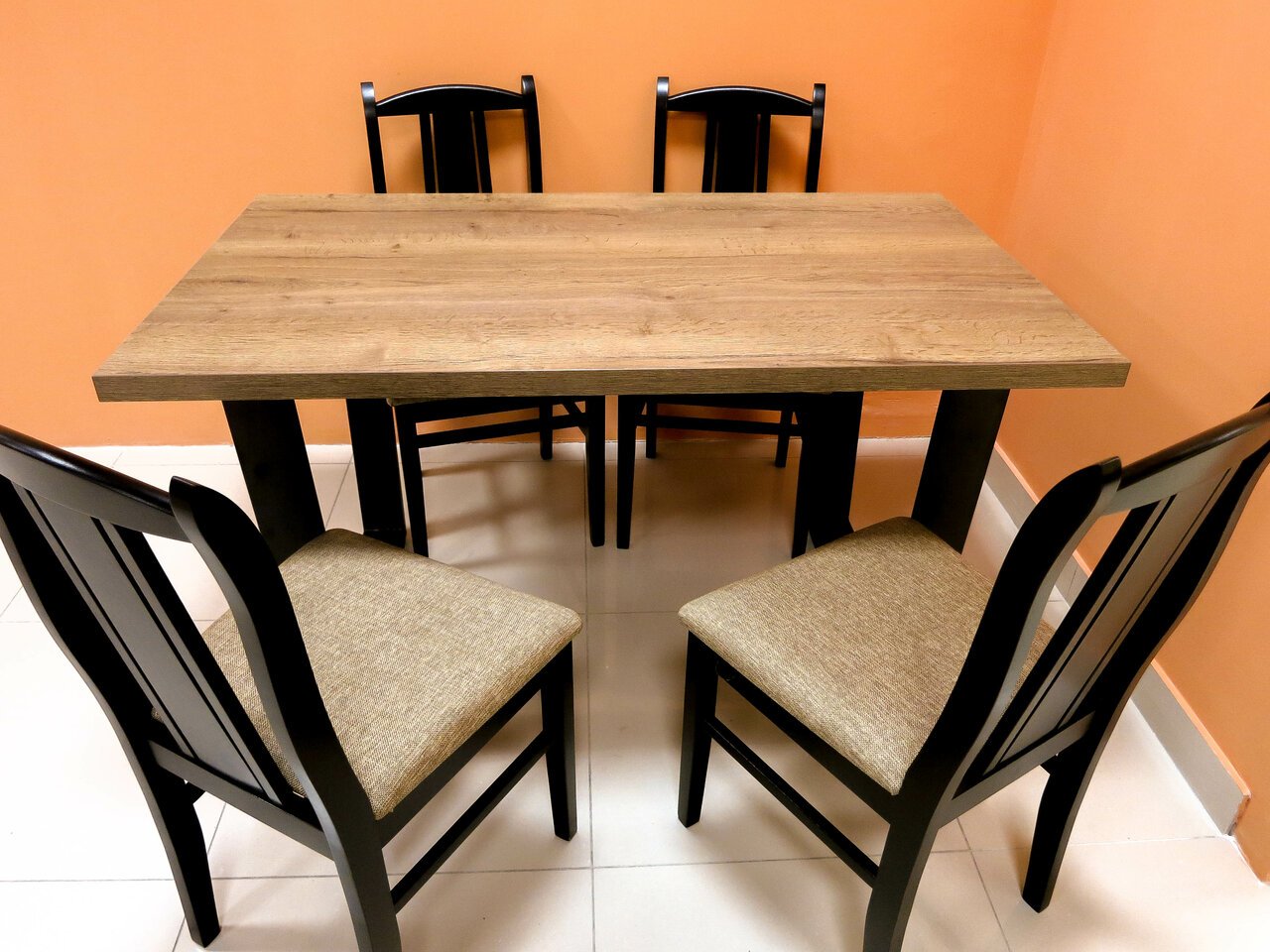стол кухонный laksi 59х115 см каркас металл цвет дуб