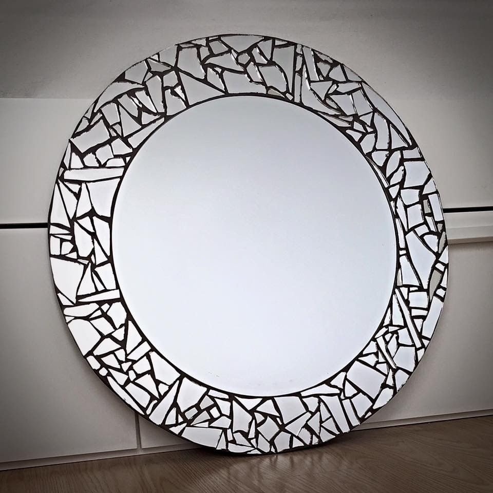 Декор зеркала дисками