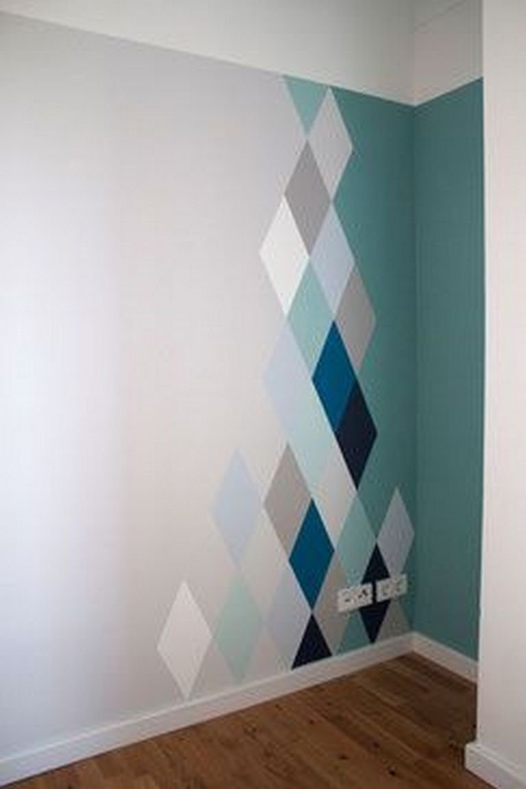 покраска стен дизайн абстракция
