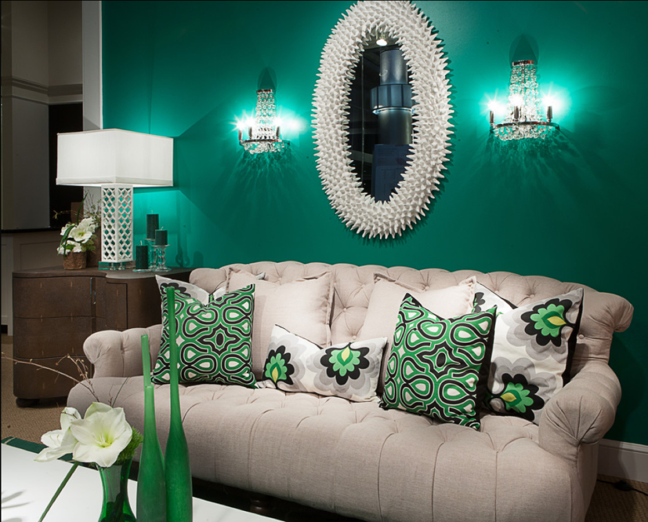 Интерьер в изумрудных тонах