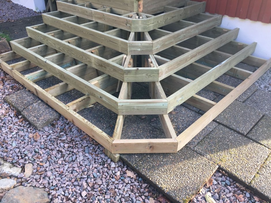 Ступени для крыльца из дерева