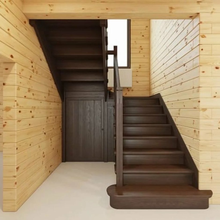 П-образная двухмаршевая лестница