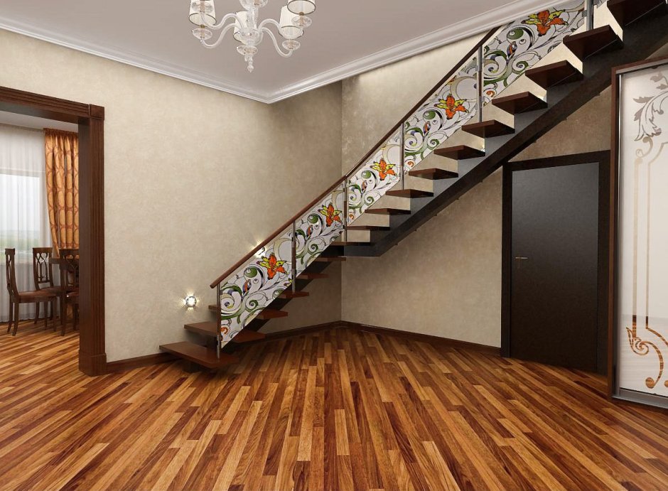 Лестница к-001м/1 с подступенками