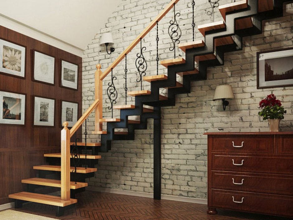 Лестница с площадкой