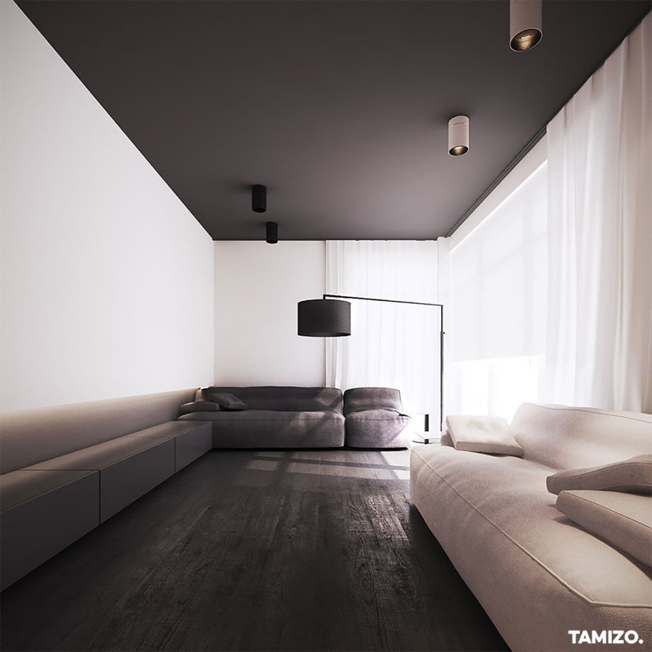 Темно серый потолок