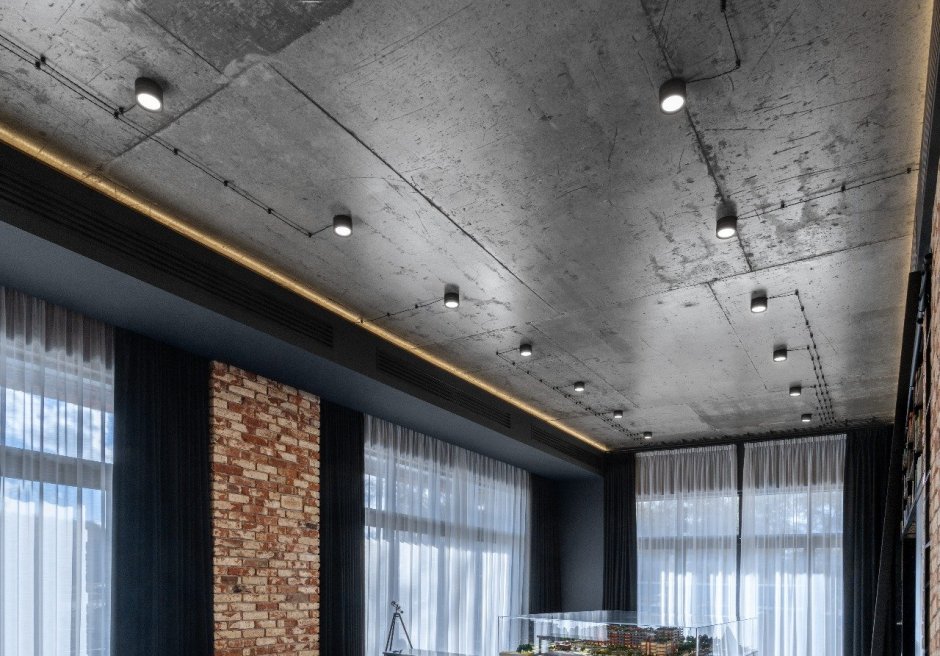 Черный матовый натяжной потолок