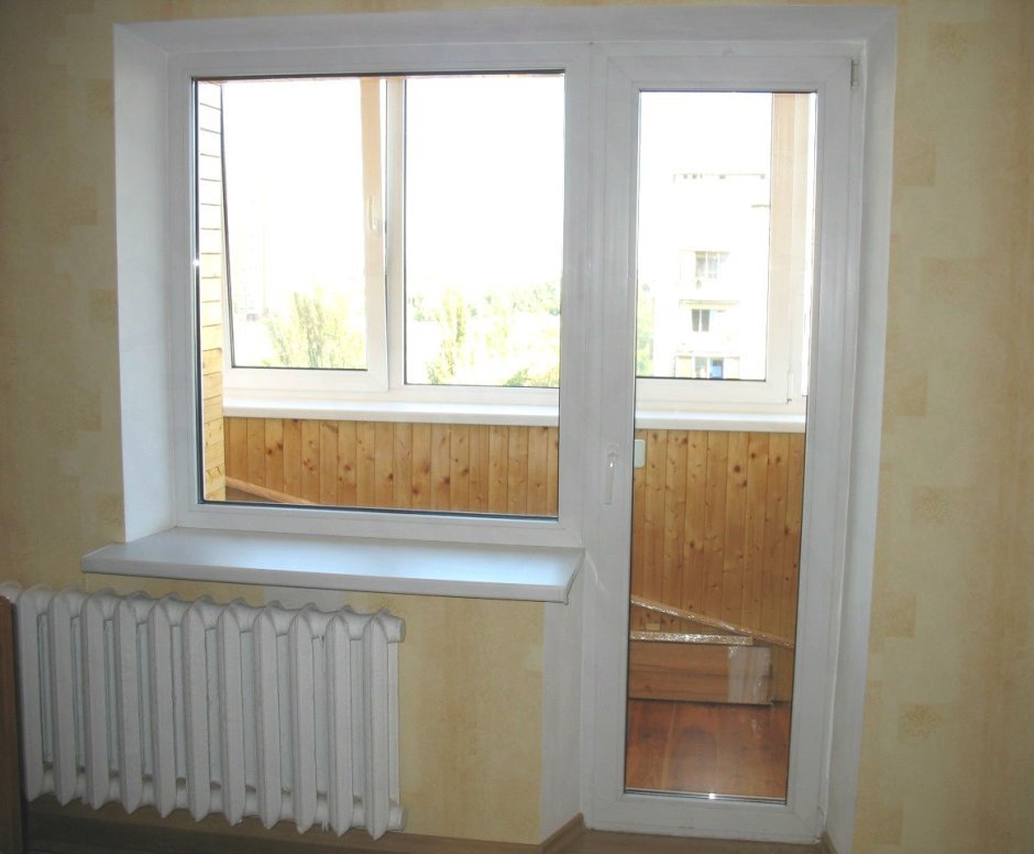 Балконный блок с межрамником 70 мм