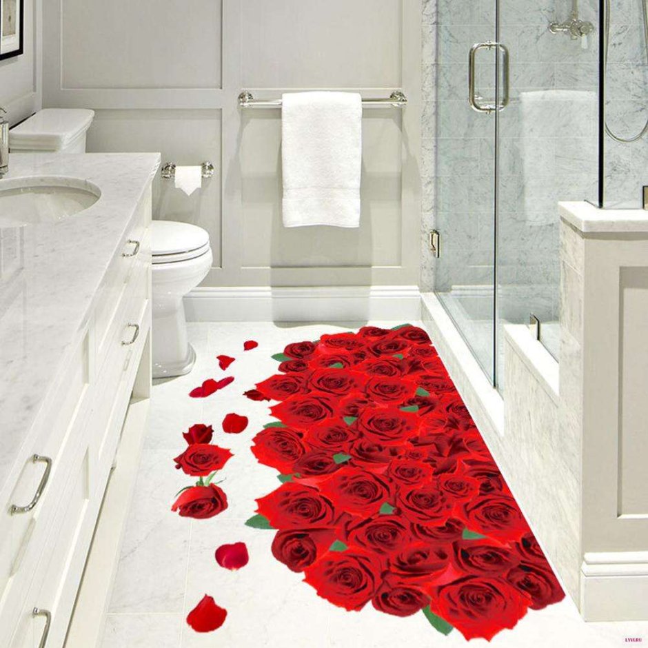 Ванная комната с розами