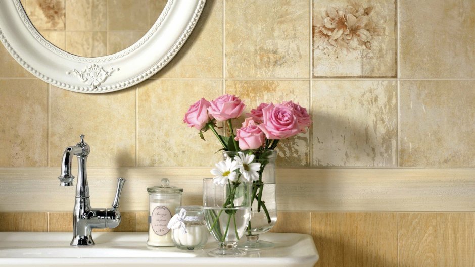 Фон кафель в ванной