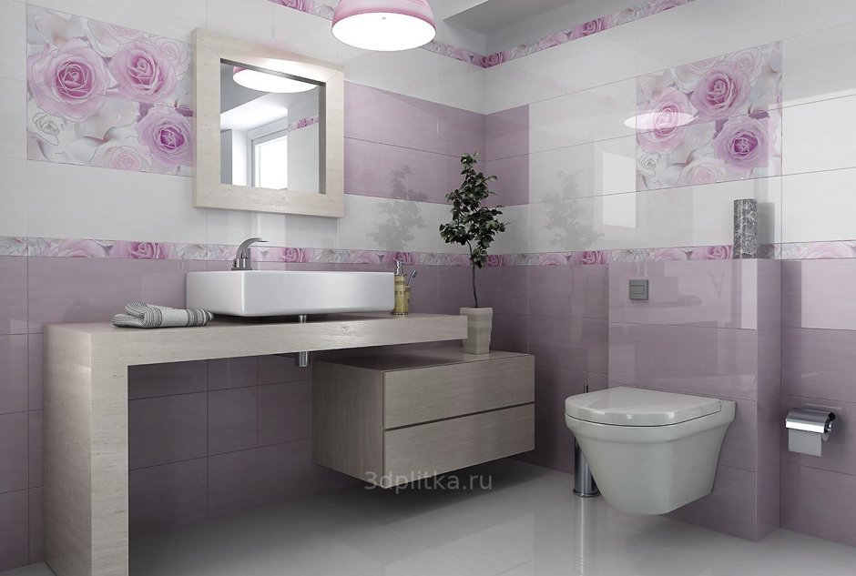 Rosa Lila 25x60 Ceramika-Konskie