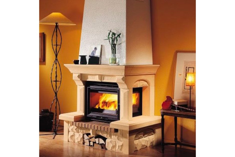 Печь-камин амбра Ambra чугунная