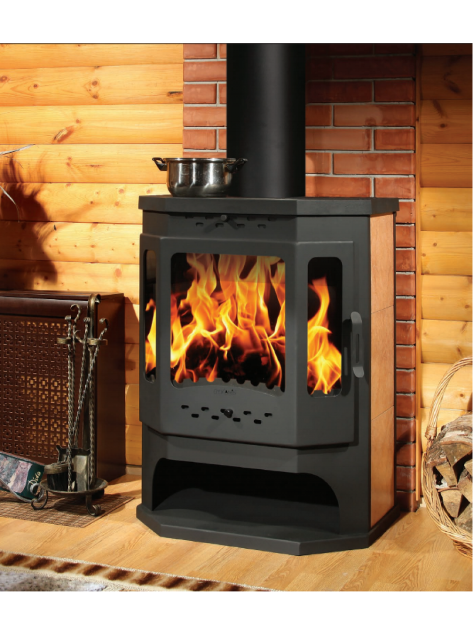 Печь-камин Turku 5квт чёрная