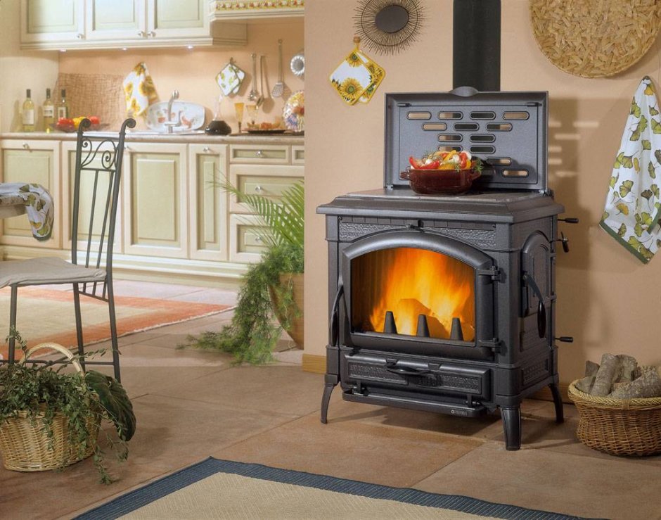 Печь камин в интерьере