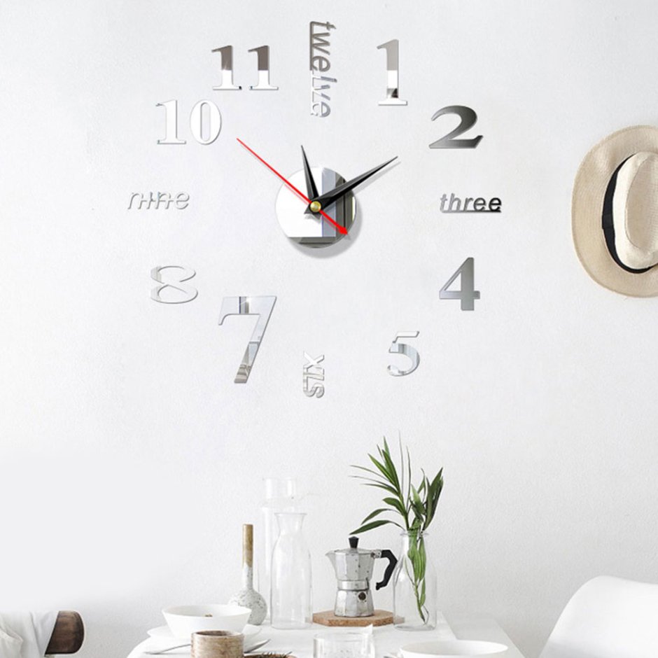 DIY Clock настенные 3d часы боль
